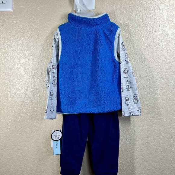 Wee Play Boy blue 3 piece Set  size 24 months  warm cozy play - Picture 8 of 10
